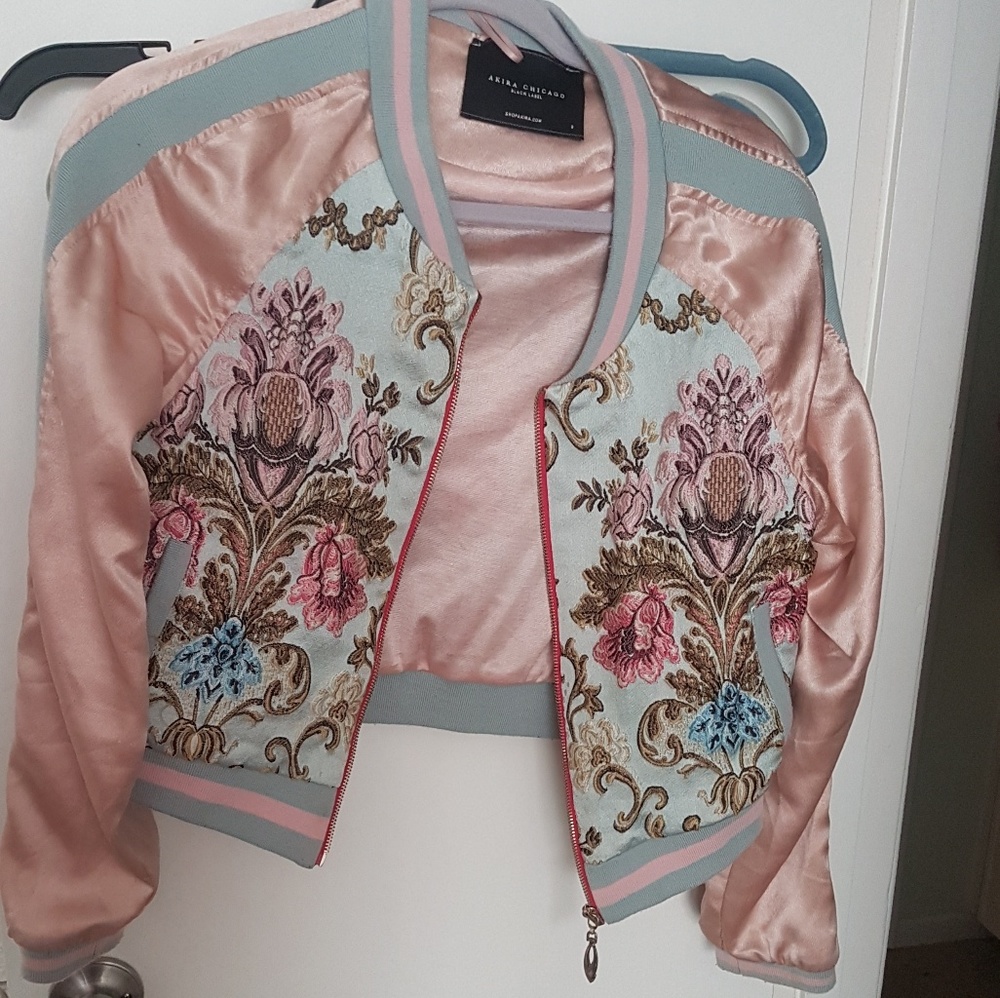 Pastel Pink Bomber Jacket